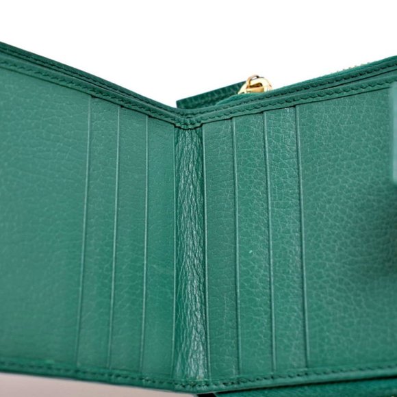 Gucci Original GG Canvas French Wallet Beige Green NEW IN BOX - Picture 6 of 10